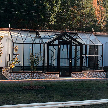 Теплица botanik T-29 с тамбуром под стекло | 3,6х6,6 м. Теплица botanik T-29 с тамбуром под стекло | 3,6х6,6 м.